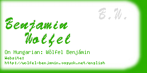 benjamin wolfel business card